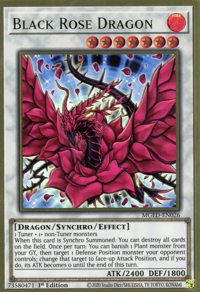 Black Rose Dragon [MGED-EN026] Gold Rare | The CG Realm