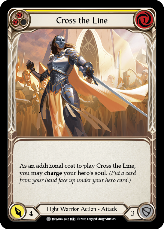 Cross the Line (Yellow) [MON046] (Monarch)  1st Edition Normal | The CG Realm