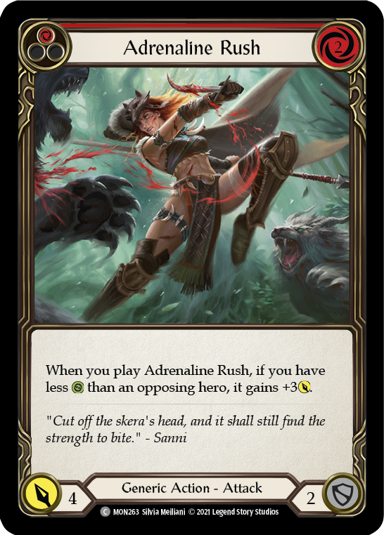 Adrenaline Rush (Red) [MON263-RF] (Monarch)  1st Edition Rainbow Foil | The CG Realm