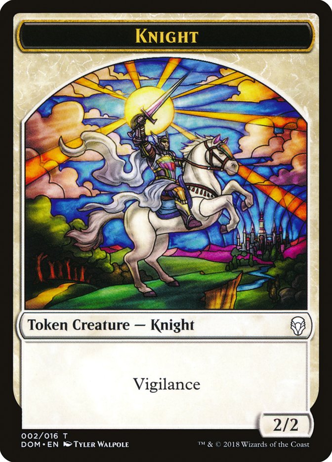 Knight Token (002/016) [Dominaria Tokens] | The CG Realm