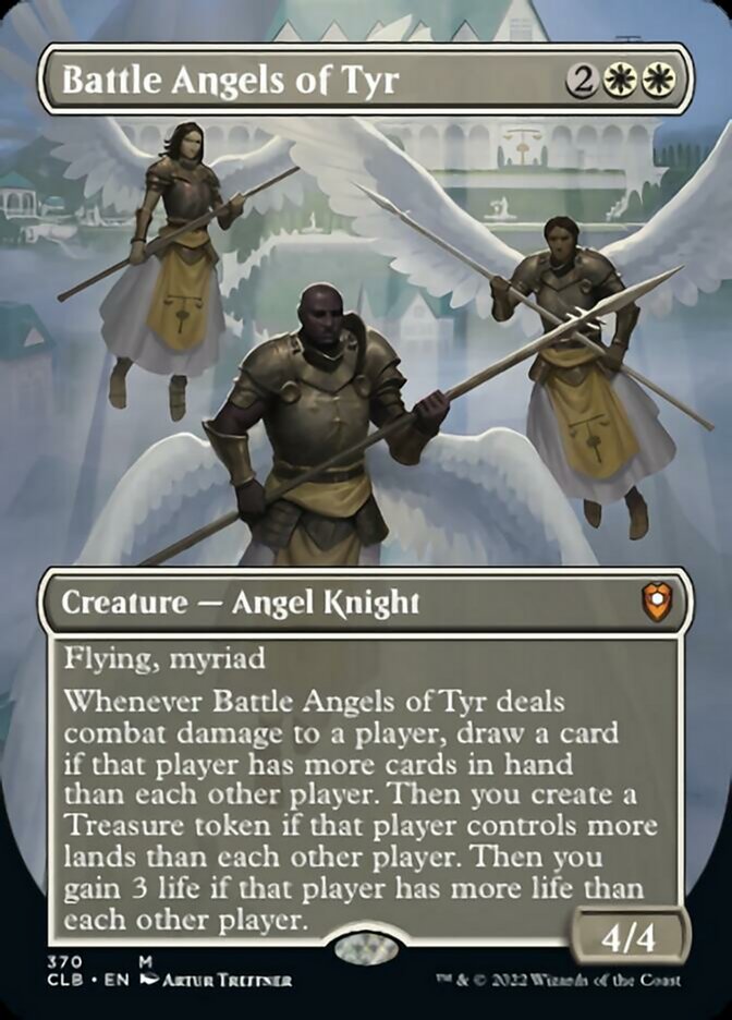 Battle Angels of Tyr (Borderless Alternate Art) [Commander Legends: Battle for Baldur's Gate] | The CG Realm