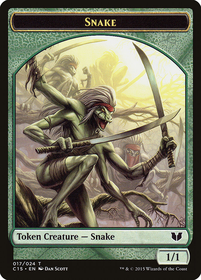 Snake Token (017/024) [Commander 2015 Tokens] | The CG Realm