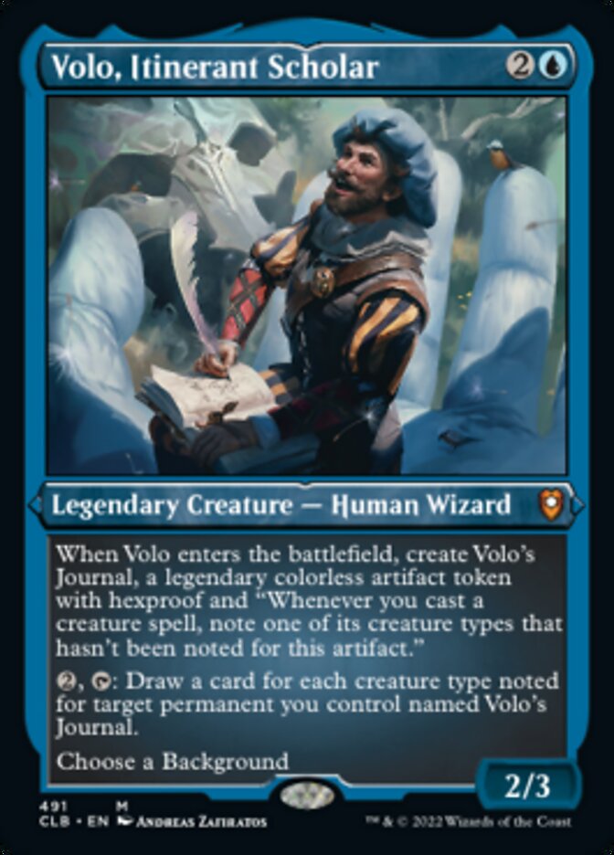 Volo, Itinerant Scholar (Foil Etched) [Commander Legends: Battle for Baldur's Gate] | The CG Realm