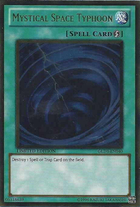 Mystical Space Typhoon [GLD3-EN040] Gold Rare | The CG Realm