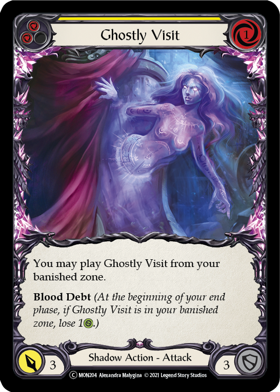 Ghostly Visit (Yellow) [U-MON204-RF] (Monarch Unlimited)  Unlimited Rainbow Foil | The CG Realm