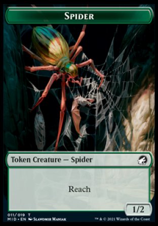 Clue // Spider Double-Sided Token [Innistrad: Midnight Hunt Tokens] | The CG Realm