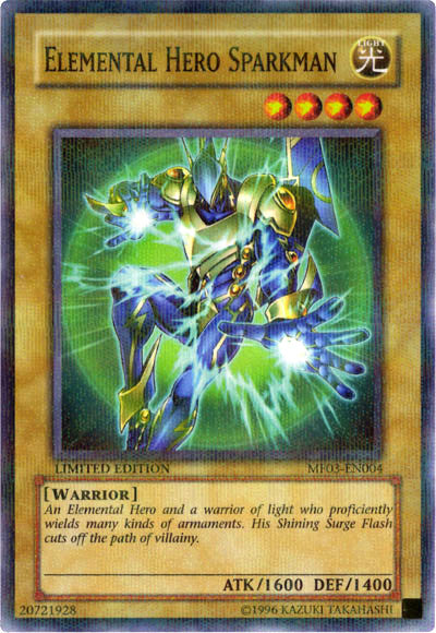 Elemental Hero Sparkman [MF03-EN004] Parallel Rare | The CG Realm