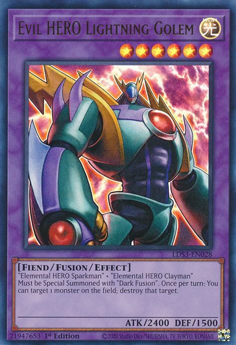 Evil HERO Lightning Golem [LDS3-EN028] Ultra Rare | The CG Realm