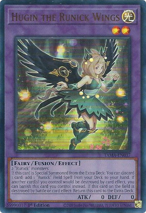 Hugin the Runick Wings [TAMA-EN037] Ultra Rare | The CG Realm