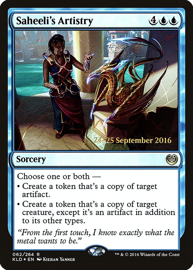 Saheeli's Artistry [Kaladesh Prerelease Promos] | The CG Realm