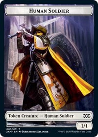 Human Soldier // Tuktuk the Returned Double-Sided Token [Double Masters Tokens] | The CG Realm