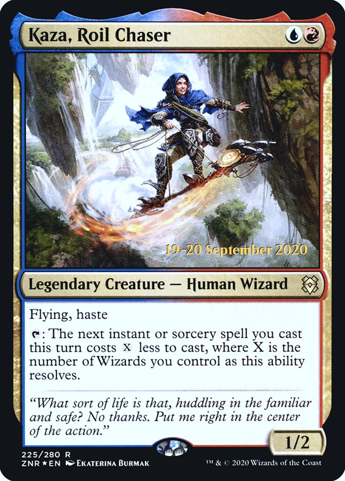 Kaza, Roil Chaser [Zendikar Rising Prerelease Promos] | The CG Realm