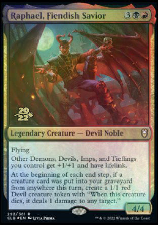 Raphael, Fiendish Savior [Commander Legends: Battle for Baldur's Gate Prerelease Promos] | The CG Realm