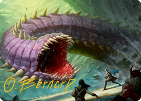 Purple Worm Art Card (Gold-Stamped Signature) [Dungeons & Dragons: Adventures in the Forgotten Realms Art Series] | The CG Realm