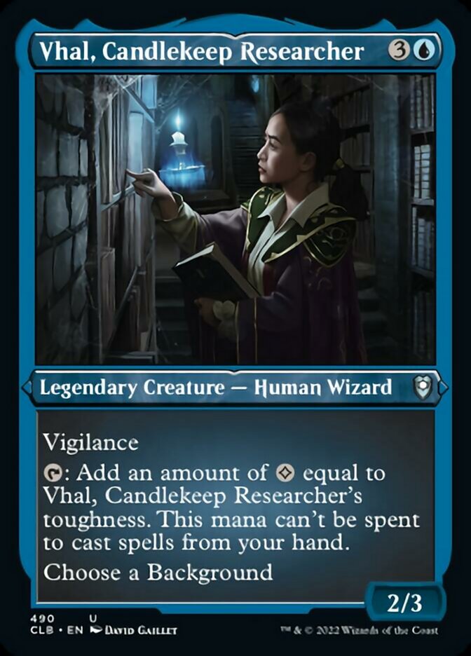 Vhal, Candlekeep Researcher (Foil Etched) [Commander Legends: Battle for Baldur's Gate] | The CG Realm