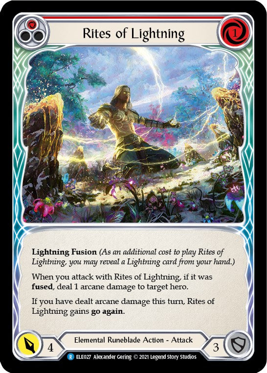 Rites of Lightning (Red) [BRI027] (Tales of Aria Briar Blitz Deck)  1st Edition Normal | The CG Realm