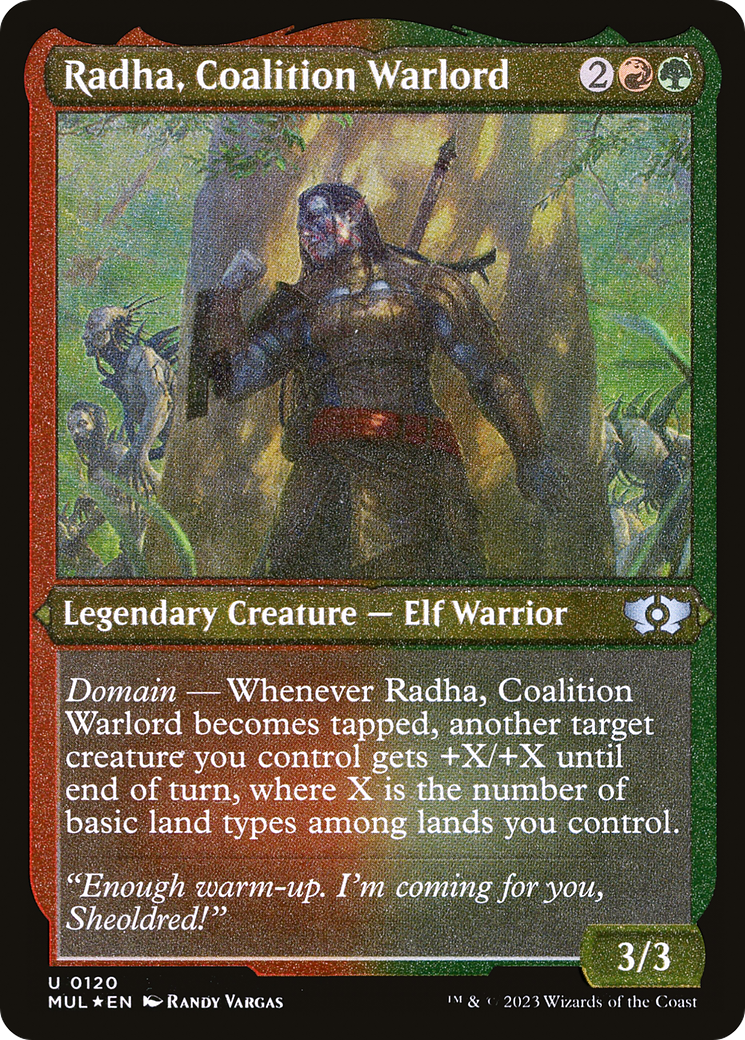 Radha, Coalition Warlord (Foil Etched) [Multiverse Legends] | The CG Realm