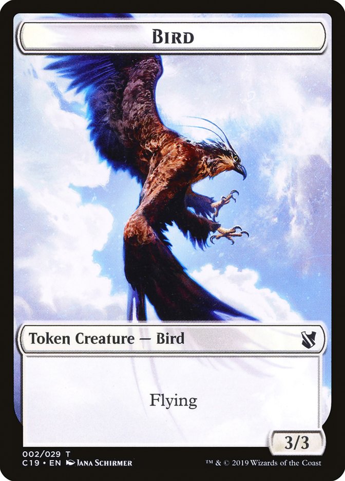 Bird Token (002/029) [Commander 2019 Tokens] | The CG Realm