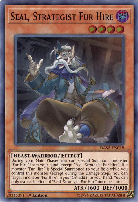 Seal, Strategist Fur Hire [DASA-EN018] Super Rare | The CG Realm