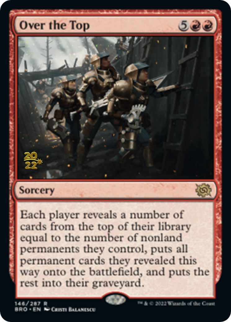 Over the Top [The Brothers' War Prerelease Promos] | The CG Realm