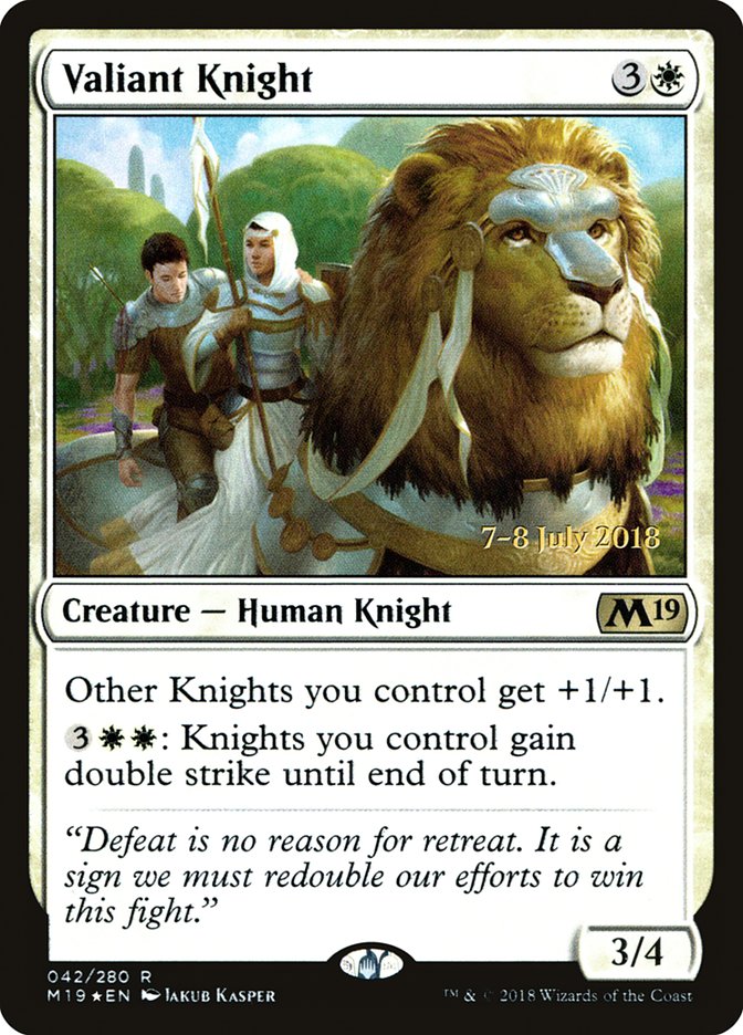 Valiant Knight [Core Set 2019 Prerelease Promos] | The CG Realm