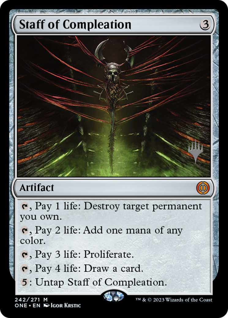 Staff of Compleation (Promo Pack) [Phyrexia: All Will Be One Promos] | The CG Realm