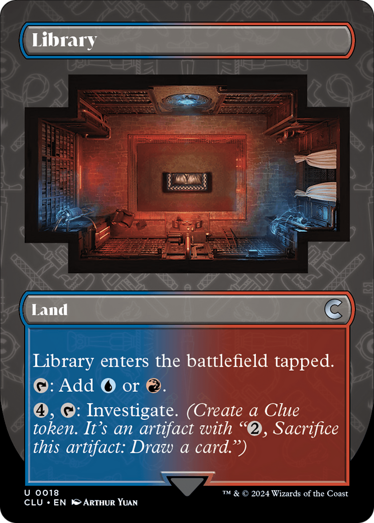 Library (Borderless) [Ravnica: Clue Edition] | The CG Realm