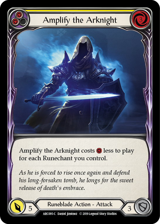 Amplify the Arknight (Yellow) [ARC095-C] (Arcane Rising)  1st Edition Normal | The CG Realm