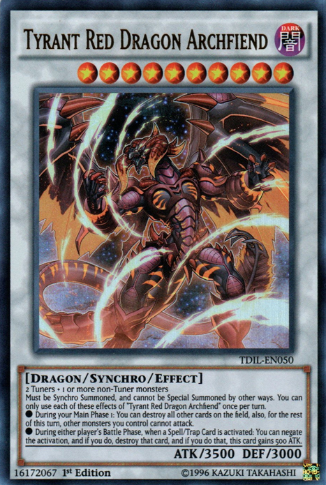 Tyrant Red Dragon Archfiend [TDIL-EN050] Ultra Rare | The CG Realm