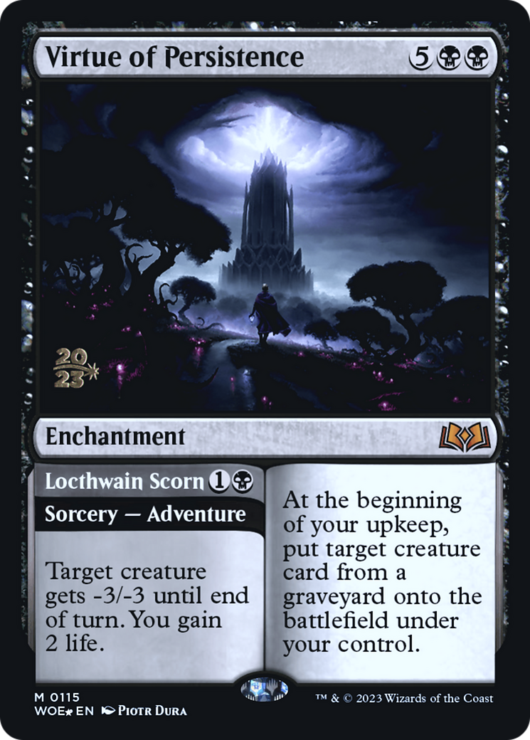 Virtue of Persistence // Locthwain Scorn [Wilds of Eldraine Prerelease Promos] | The CG Realm