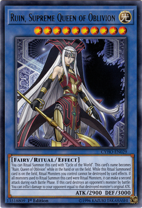 Ruin, Supreme Queen of Oblivion [CYHO-EN029] Rare | The CG Realm