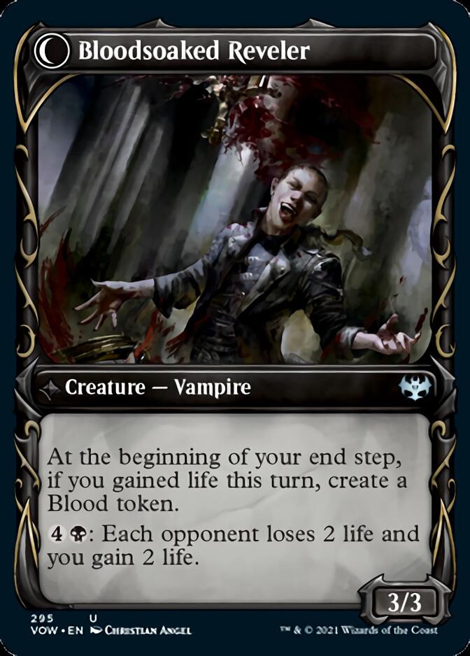 Restless Bloodseeker // Bloodsoaked Reveler (Showcase Fang Frame) [Innistrad: Crimson Vow] | The CG Realm