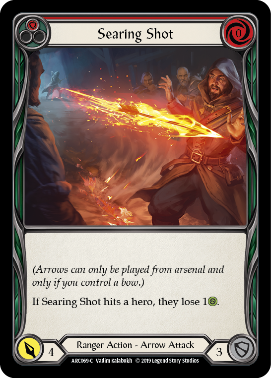 Searing Shot (Red) [ARC069-C] (Arcane Rising)  1st Edition Rainbow Foil | The CG Realm