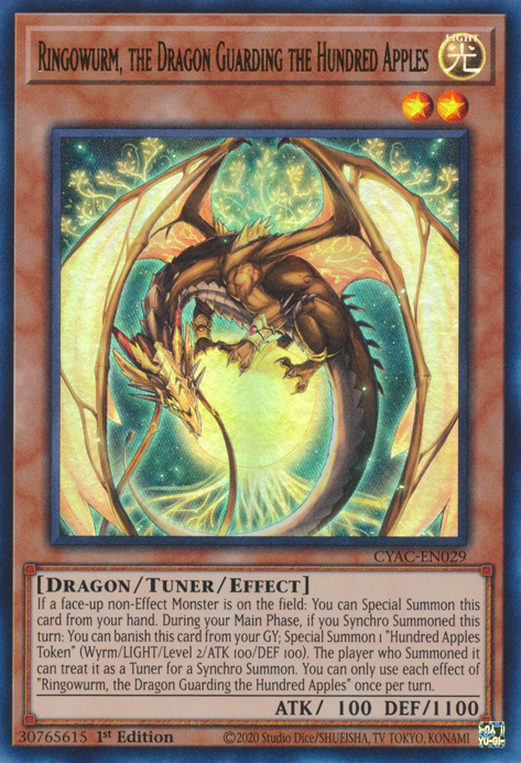 Ringowurm, the Dragon Guarding the Hundred Apples [CYAC-EN029] Ultra Rare | The CG Realm