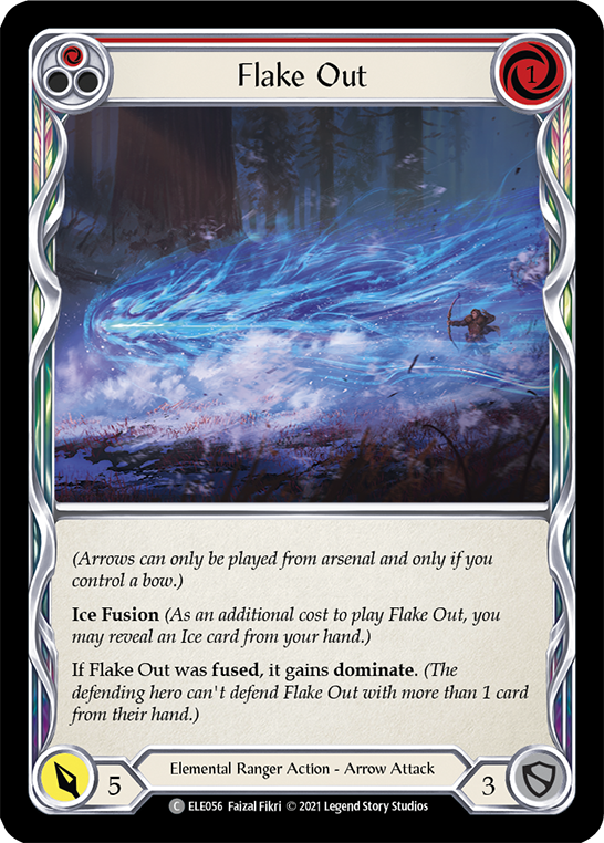 Flake Out (Red) [ELE056] (Tales of Aria)  1st Edition Rainbow Foil | The CG Realm