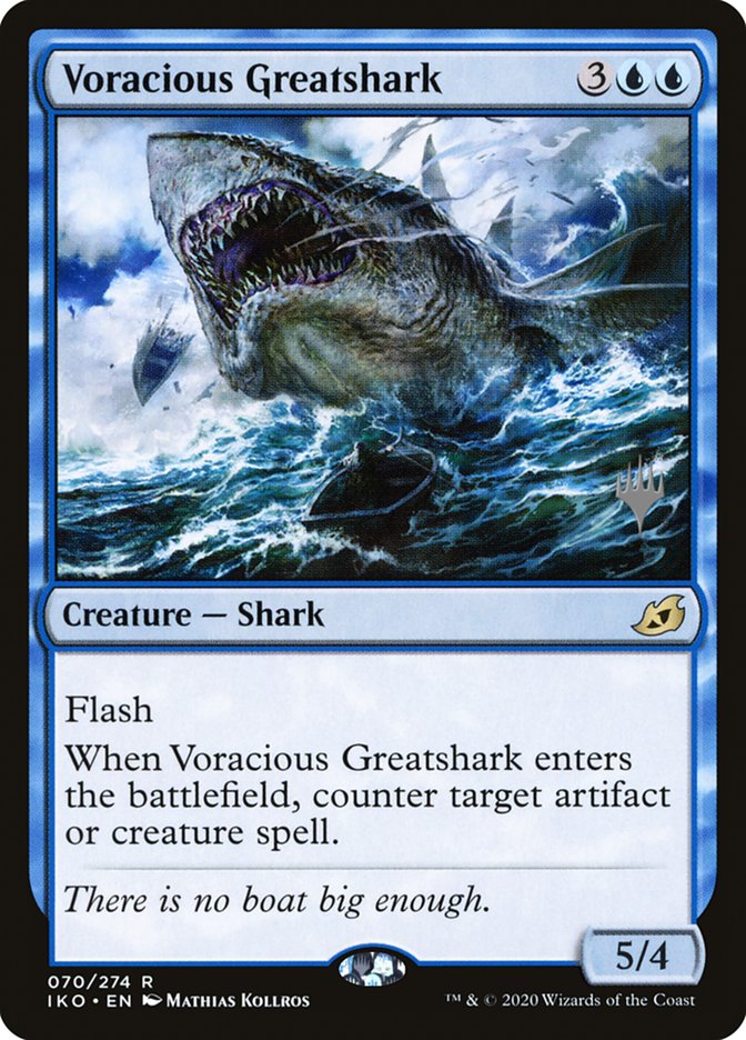 Voracious Greatshark (Promo Pack) [Ikoria: Lair of Behemoths Promos] | The CG Realm