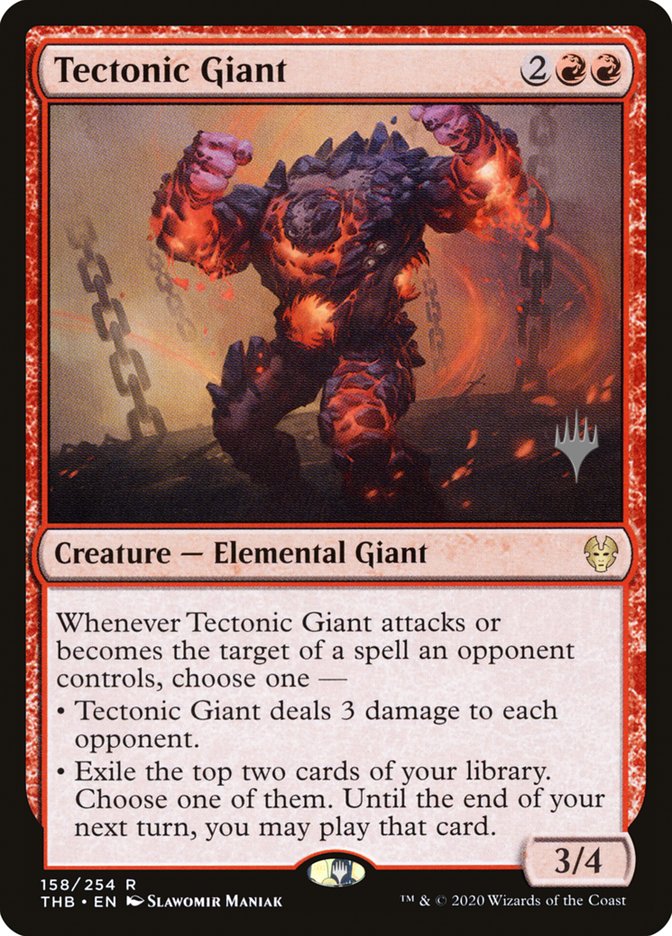 Tectonic Giant (Promo Pack) [Theros Beyond Death Promos] | The CG Realm