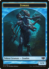 Teferi, Temporal Archmage Emblem // Zombie (011/036) Double-Sided Token [Commander 2014 Tokens] | The CG Realm