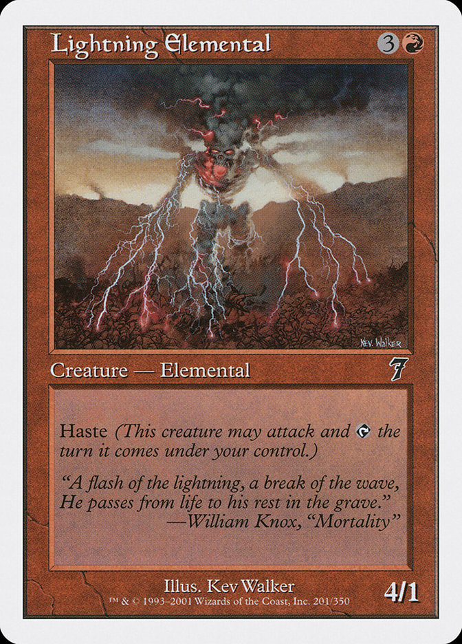 Lightning Elemental [Seventh Edition] | The CG Realm