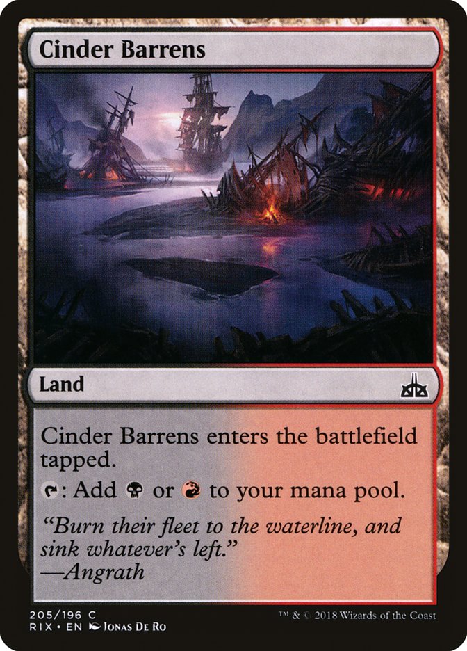 Cinder Barrens [Rivals of Ixalan] | The CG Realm