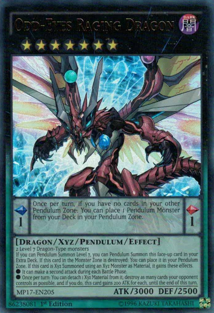 Odd-Eyes Raging Dragon [MP17-EN205] Ultra Rare | The CG Realm