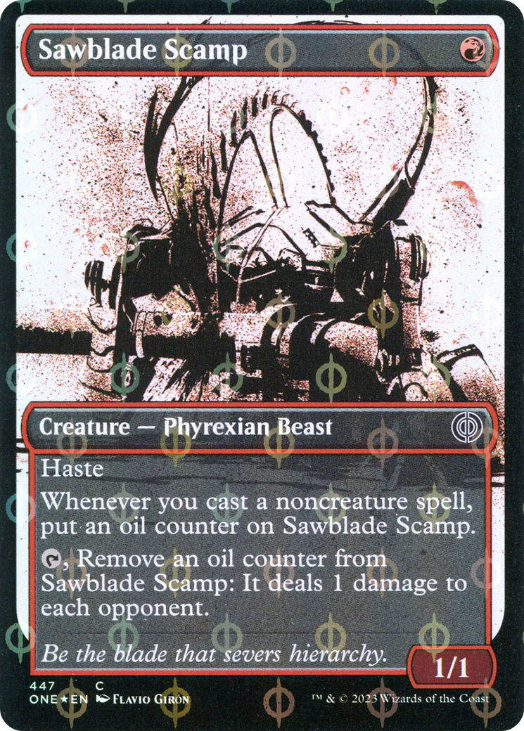 Sawblade Scamp (Showcase Ichor Step-and-Compleat Foil) [Phyrexia: All Will Be One] | The CG Realm