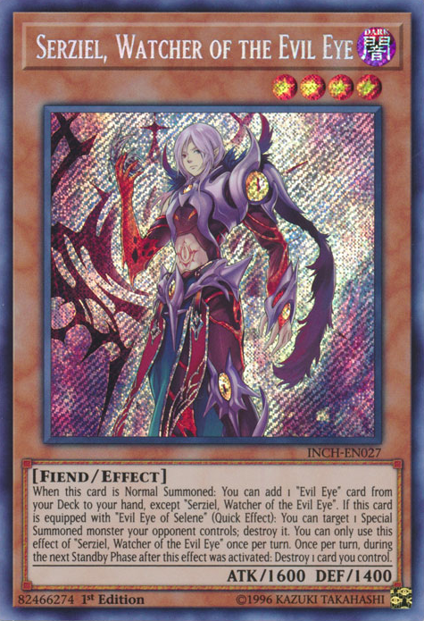 Serziel, Watcher of the Evil Eye [INCH-EN027] Secret Rare | The CG Realm