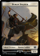 Human (04) // Human Soldier (02) Double-Sided Token [The Lord of the Rings: Tales of Middle-Earth Commander Tokens] | The CG Realm