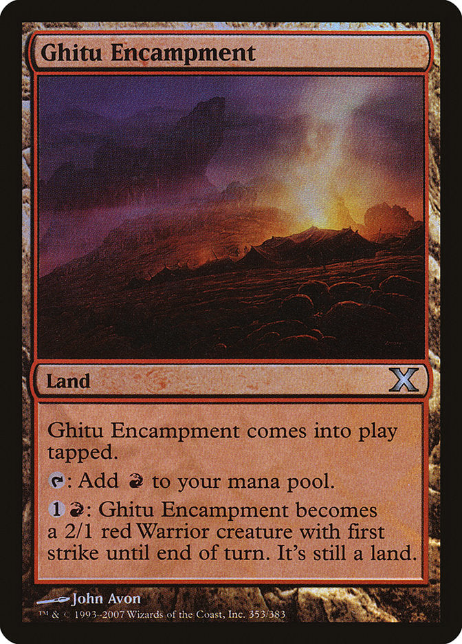 Ghitu Encampment (Premium Foil) [Tenth Edition] | The CG Realm