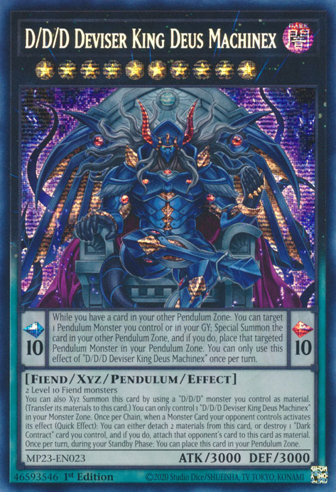 D/D/D Deviser King Deus Machinex [MP23-EN023] Prismatic Secret Rare | The CG Realm