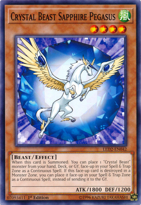 Crystal Beast Sapphire Pegasus [LED2-EN042] Common | The CG Realm