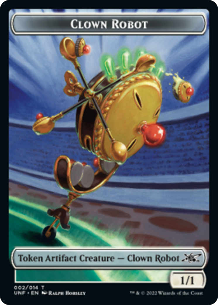 Clown Robot (002) // Food (010) Double-Sided Token [Unfinity Tokens] | The CG Realm