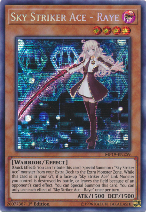 Sky Striker Ace - Raye [MP19-EN259] Prismatic Secret Rare | The CG Realm