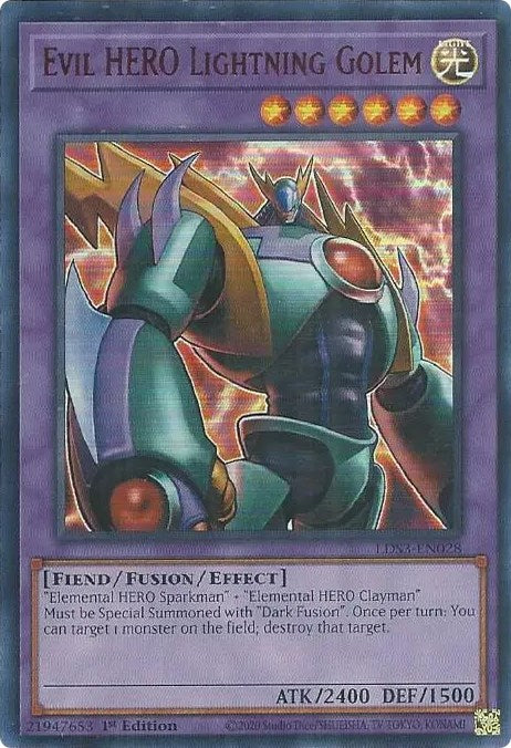 Evil HERO Lightning Golem (Red) [LDS3-EN028] Ultra Rare | The CG Realm